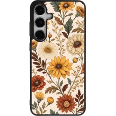 Coque Samsung Galaxy S24+ - Silicone rigide noir Autumn 25 Flower pattern