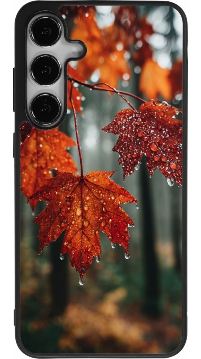 Coque Samsung Galaxy S24+ - Silicone rigide noir Autumn 25 Rain