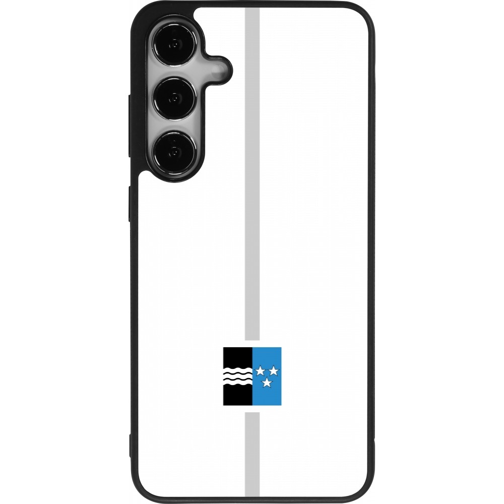 Samsung Galaxy S24+ Case Hülle - Silikon schwarz Kanton AG weiss