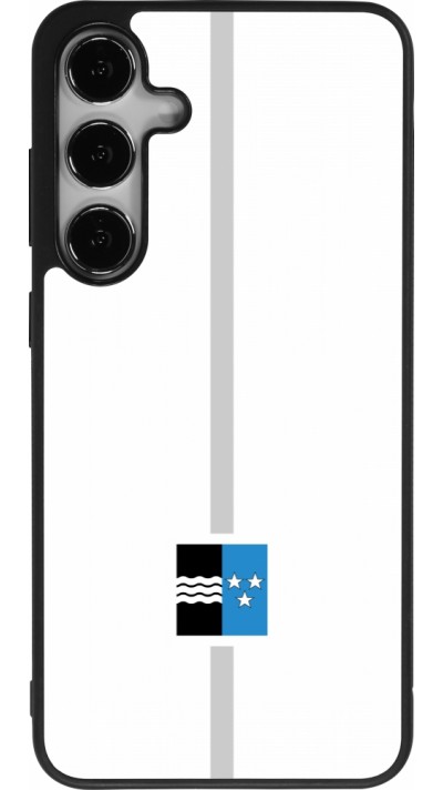 Samsung Galaxy S24+ Case Hülle - Silikon schwarz Kanton AG weiss
