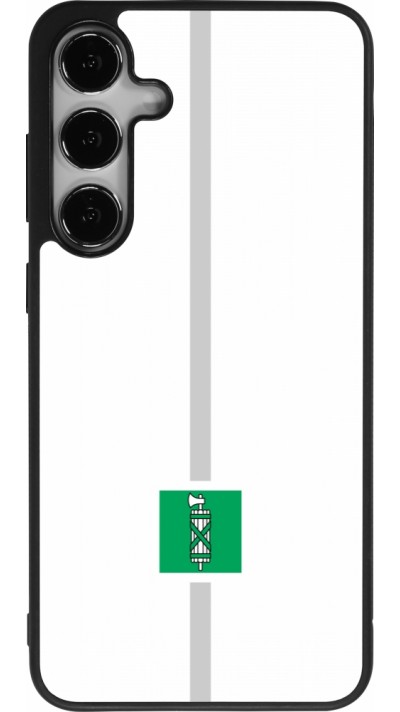 Samsung Galaxy S24+ Case Hülle - Silikon schwarz Kanton SG weiss