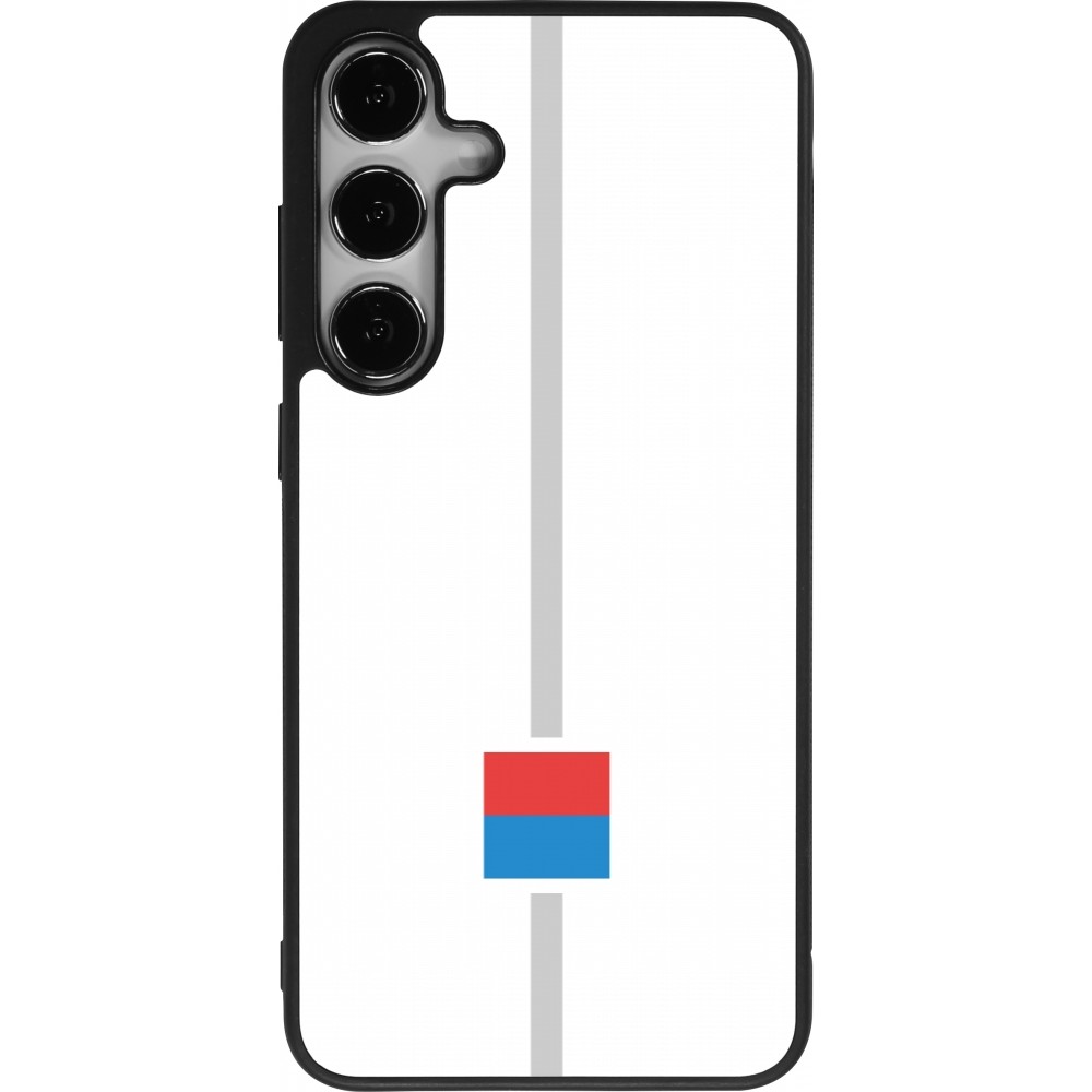 Samsung Galaxy S24+ Case Hülle - Silikon schwarz Kanton TI weiss