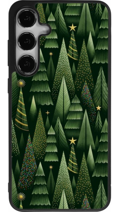 Coque Samsung Galaxy S24+ - Silicone rigide noir Christmas 25 Pattern Xmas Tree