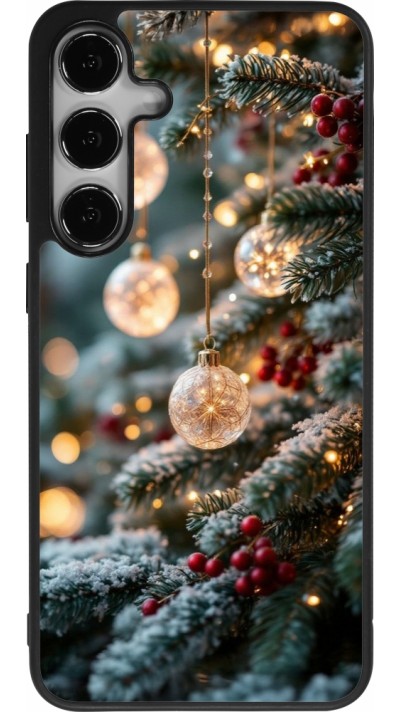 Coque Samsung Galaxy S24+ - Silicone rigide noir Christmas 25 Xmas Decorated Tree