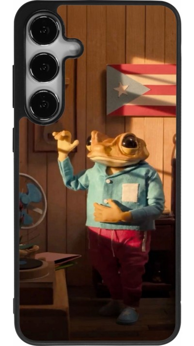 Coque Samsung Galaxy S24+ - Silicone rigide noir Dancing frog DTMF