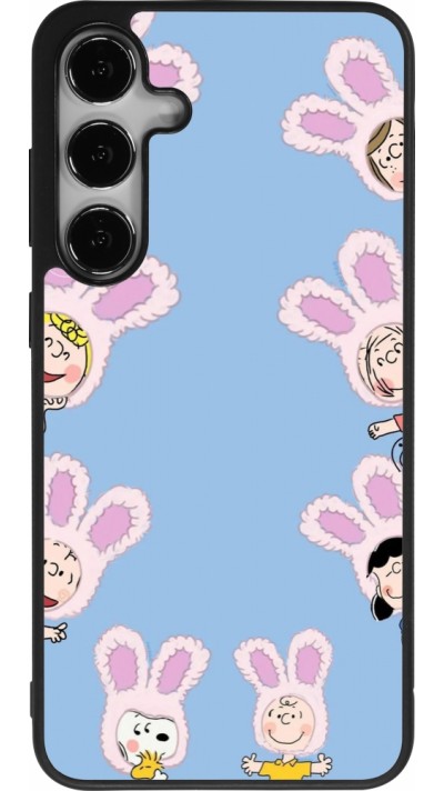 Coque Samsung Galaxy S24+ - Silicone rigide noir Easter 2026 Snoopy