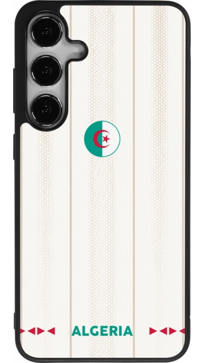 Coque Samsung Galaxy S24+ - Silicone rigide noir Maillot de football Algérie 2026 personnalisable