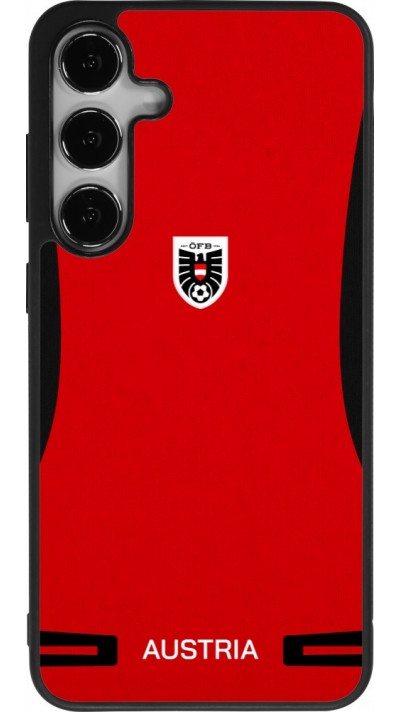 Coque Samsung Galaxy S24+ - Silicone rigide noir Maillot de football Autriche 2026 personnalisable