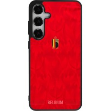Coque Samsung Galaxy S24+ - Silicone rigide noir Maillot de football Belgique 2026 personnalisable