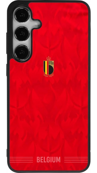 Coque Samsung Galaxy S24+ - Silicone rigide noir Maillot de football Belgique 2026 personnalisable