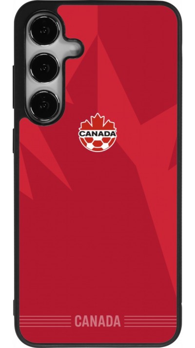Coque Samsung Galaxy S24+ - Silicone rigide noir Maillot de football Canada 2026 personnalisable