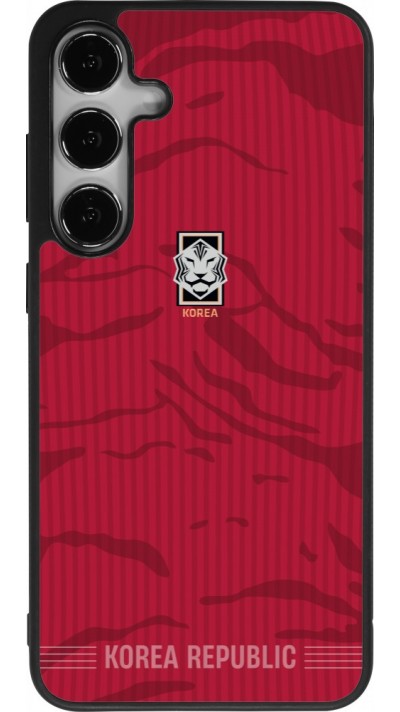 Coque Samsung Galaxy S24+ - Silicone rigide noir Maillot de football Corée du Sud 2026 personnalisable