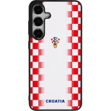 Coque Samsung Galaxy S24+ - Silicone rigide noir Maillot de football Croatie 2026 personnalisable