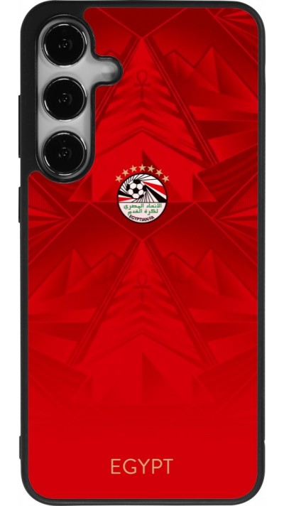Coque Samsung Galaxy S24+ - Silicone rigide noir Maillot de football E?gypte 2026 personnalisable