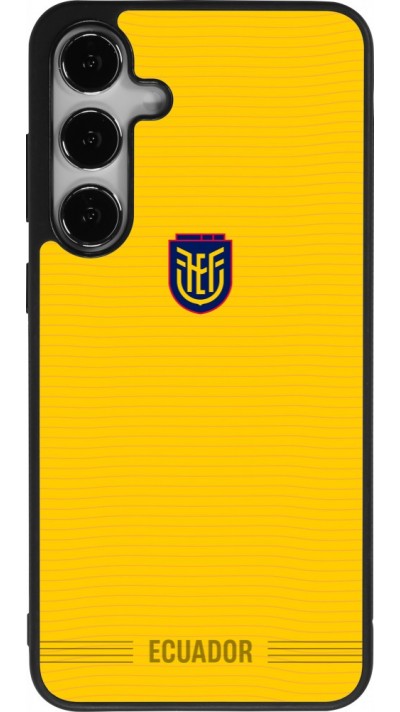 Coque Samsung Galaxy S24+ - Silicone rigide noir Maillot de football E?quateur 2026 personnalisable