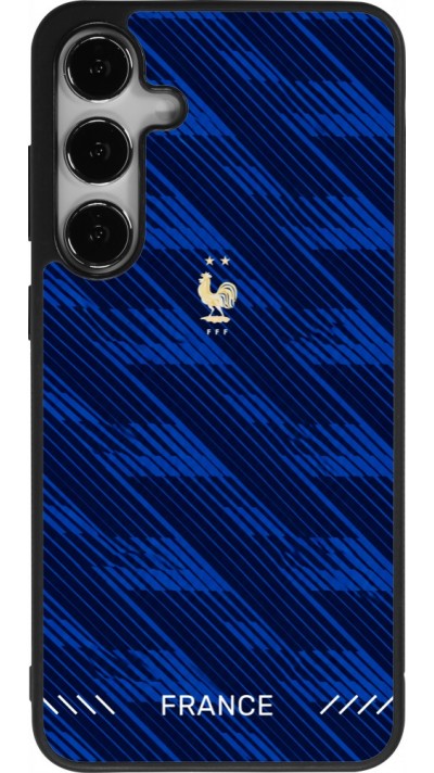 Coque Samsung Galaxy S24+ - Silicone rigide noir Maillot de football France 2026 personnalisable