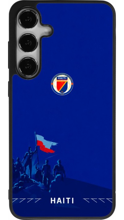 Coque Samsung Galaxy S24+ - Silicone rigide noir Maillot de football Haiti 2026 personnalisable