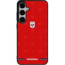 Coque Samsung Galaxy S24+ - Silicone rigide noir Maillot de football Panama 2026 personnalisable