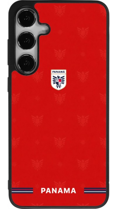 Coque Samsung Galaxy S24+ - Silicone rigide noir Maillot de football Panama 2026 personnalisable