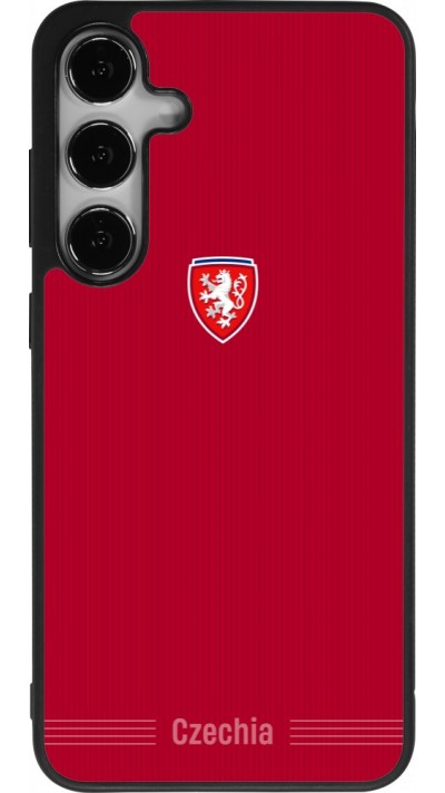 Coque Samsung Galaxy S24+ - Silicone rigide noir Maillot de football Répuplique Tchèque 2026 personnalisable