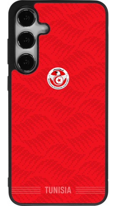 Coque Samsung Galaxy S24+ - Silicone rigide noir Maillot de football Tunisie 2026 personnalisable