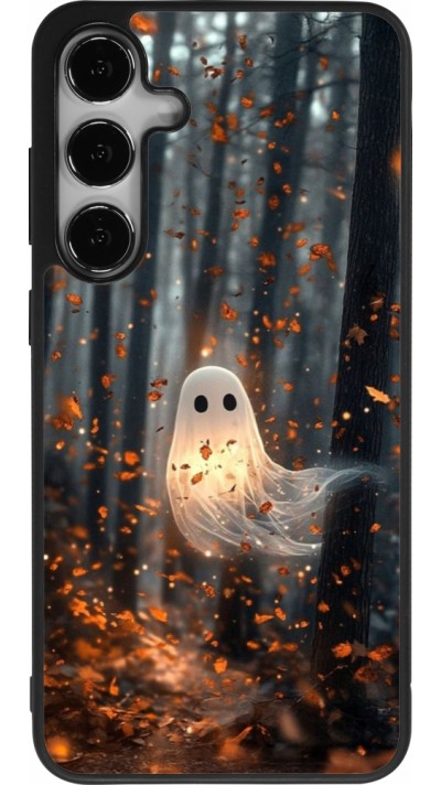 Coque Samsung Galaxy S24+ - Silicone rigide noir Halloween 2025 Ghost in the forest