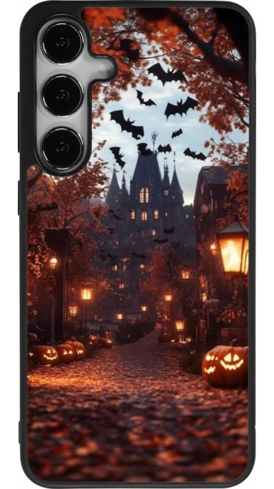 Coque Samsung Galaxy S24+ - Silicone rigide noir Halloween 2025 Haunted house