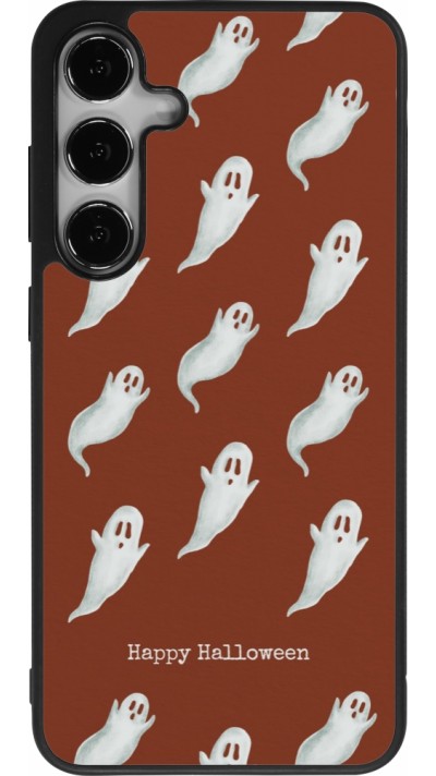 Coque Samsung Galaxy S24+ - Silicone rigide noir Halloween 2025 Pattern of ghosts