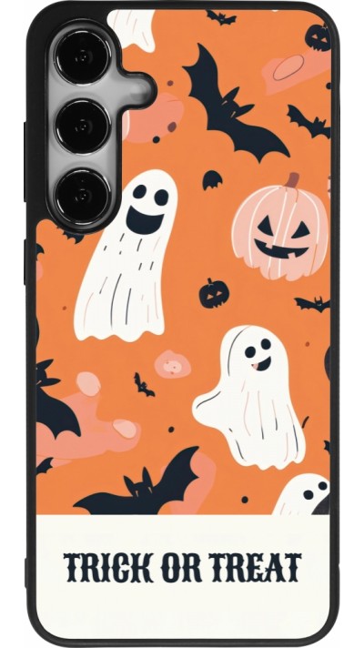 Coque Samsung Galaxy S24+ - Silicone rigide noir Halloween 2025 Trick treat