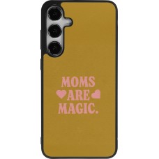 Coque Samsung Galaxy S24+ - Silicone rigide noir Mom 2026 Are Magic