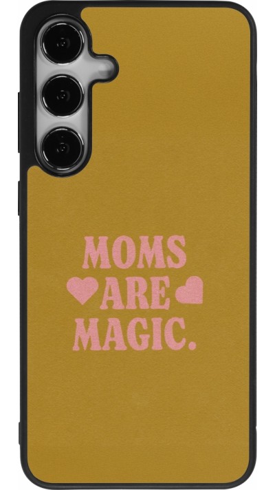 Coque Samsung Galaxy S24+ - Silicone rigide noir Mom 2026 Are Magic