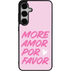 Coque Samsung Galaxy S24+ - Silicone rigide noir More amor porfavor
