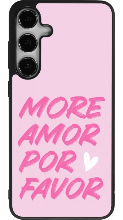 Samsung Galaxy S24+ Case Hülle - Silikon schwarz More amor porfavor