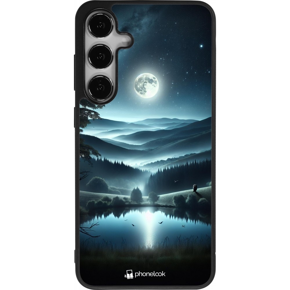 Coque Samsung Galaxy S24+ - Silicone rigide noir Night Sky View