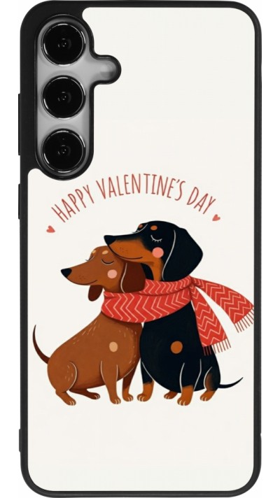 Coque Samsung Galaxy S24+ - Silicone rigide noir Saint Valentines Day 26 Happy Valentine