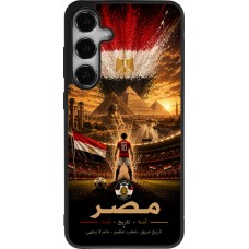 Coque Samsung Galaxy S24+ - Silicone rigide noir Football Égypte splash 2026