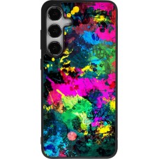 Coque Samsung Galaxy S24+ - Silicone rigide noir Splash paint