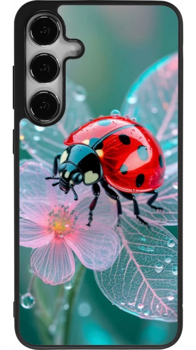 Coque Samsung Galaxy S24+ - Silicone rigide noir Ladybird in bloom 2026
