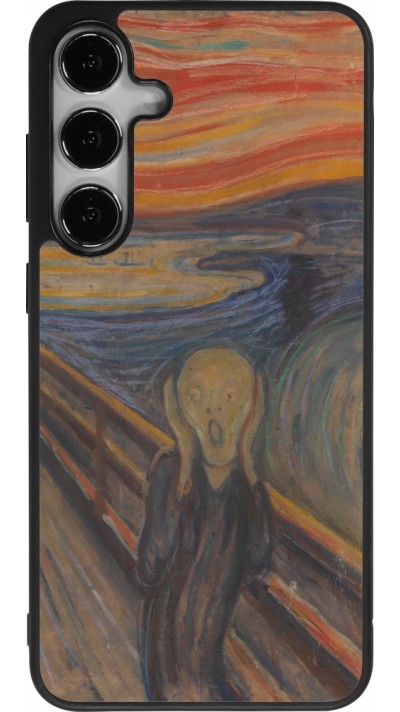 Coque Samsung Galaxy S24+ - Silicone rigide noir Tableau art - Le Cri - Edvard Munch