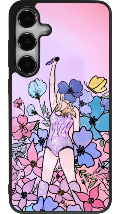 Coque Samsung Galaxy S24+ - Silicone rigide noir Taylor Swift Sketch - Pink