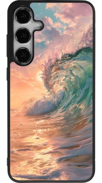 Samsung Galaxy S24+ Case Hülle - Silikon schwarz Wave Sunset