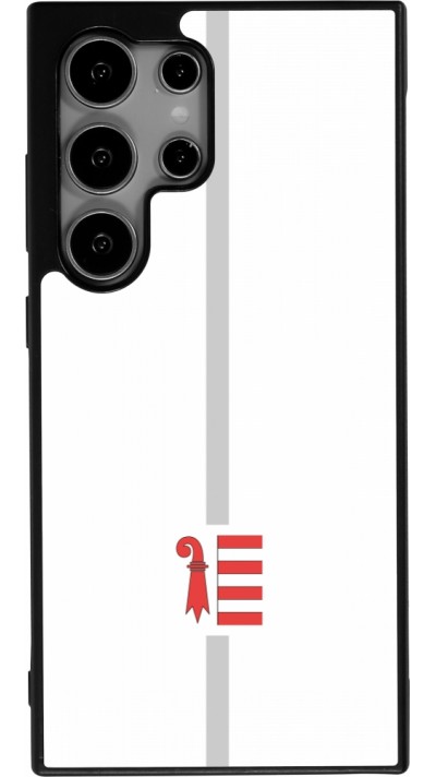 Samsung Galaxy S24 Ultra Case Hülle - Silikon schwarz Kanton JU weiss