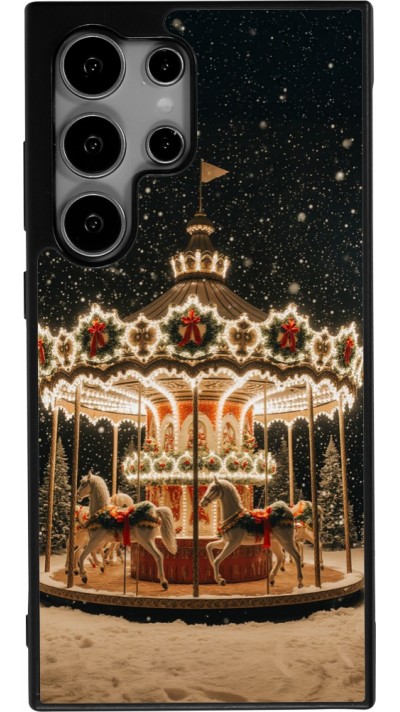 Coque Samsung Galaxy S24 Ultra - Silicone rigide noir Christmas 25 Carousel