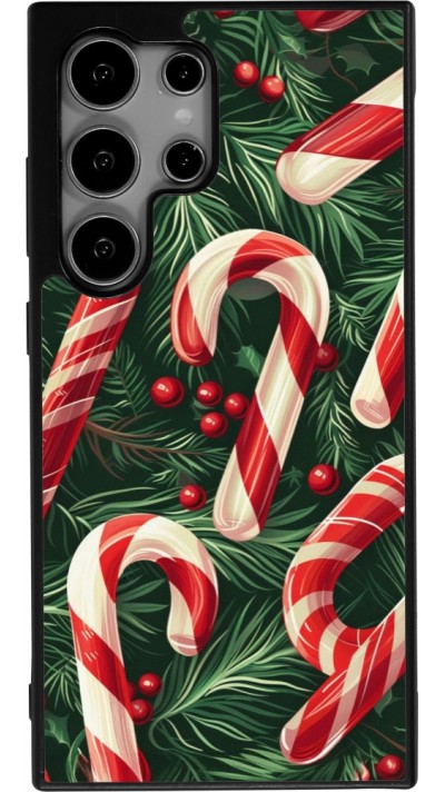 Coque Samsung Galaxy S24 Ultra - Silicone rigide noir Christmas 25 Xmas Stick