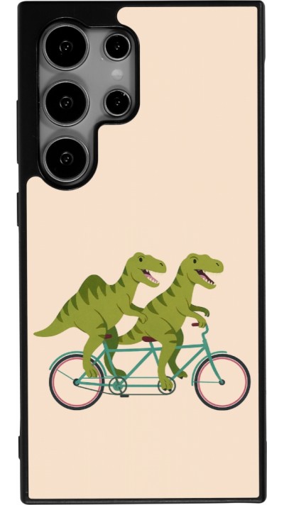Coque Samsung Galaxy S24 Ultra - Silicone rigide noir Dinosaurs on bikes 2026