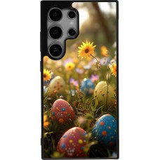 Coque Samsung Galaxy S24 Ultra - Silicone rigide noir Easter 2026 Decorated eggs