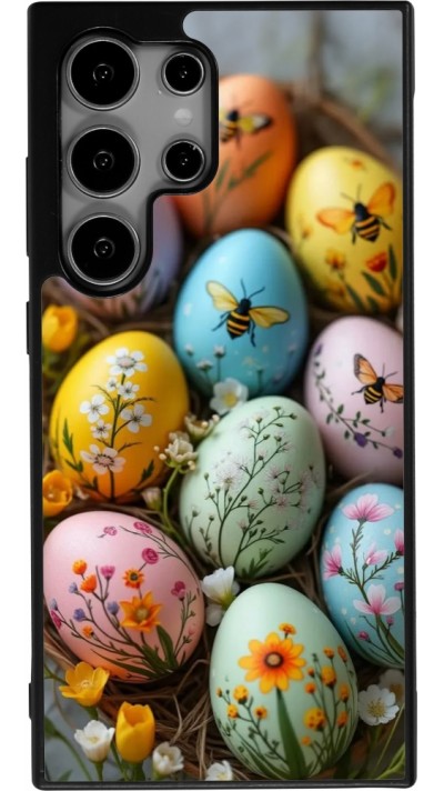 Coque Samsung Galaxy S24 Ultra - Silicone rigide noir Easter 2026 Eggs with bees