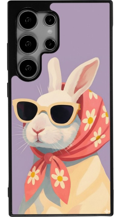 Coque Samsung Galaxy S24 Ultra - Silicone rigide noir Easter 2026 Rabbit with scarf