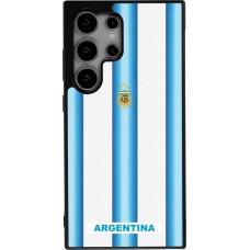 Coque Samsung Galaxy S24 Ultra - Silicone rigide noir Maillot de football Argentine 2026 personnalisable
