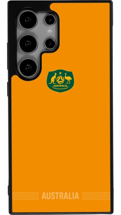 Coque Samsung Galaxy S24 Ultra - Silicone rigide noir Maillot de football Australie 2026 personnalisable